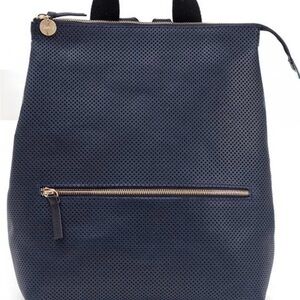 Clare V Remi Backpack Navy Perforated Leather - rare!
